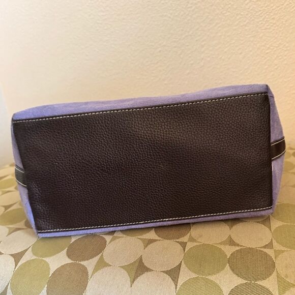 Victoria's Secret Purple Suede brown trim bag - Picture 5 of 9